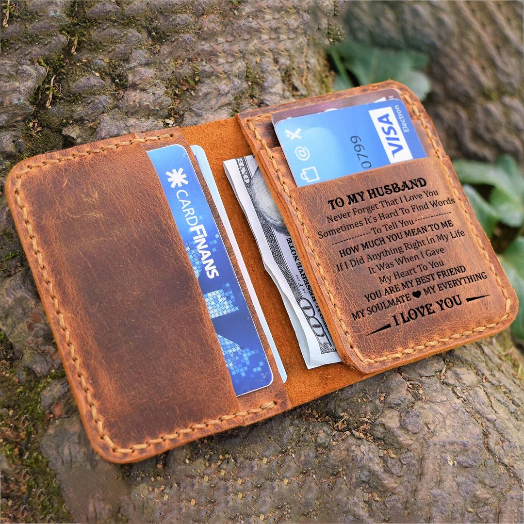 To My Husband -You Are My Everything- Leather Bifold Wallet