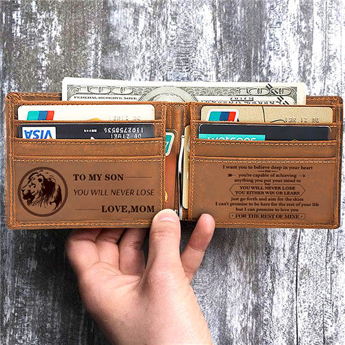 Mom To Son - You Will Never Lose - Bifold Wallet