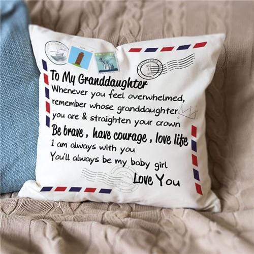 To My Granddaughter - Straighten Your Crown - Pillow Case