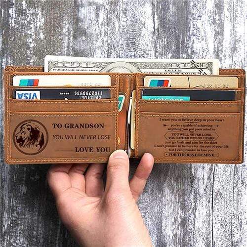 To Grandson - You Will Never Lose - Bifold Wallet