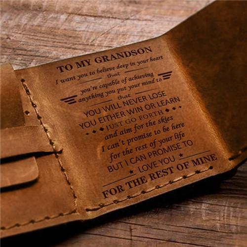 To My GrandSon -You Will Never Lose - Tri-fold wallet