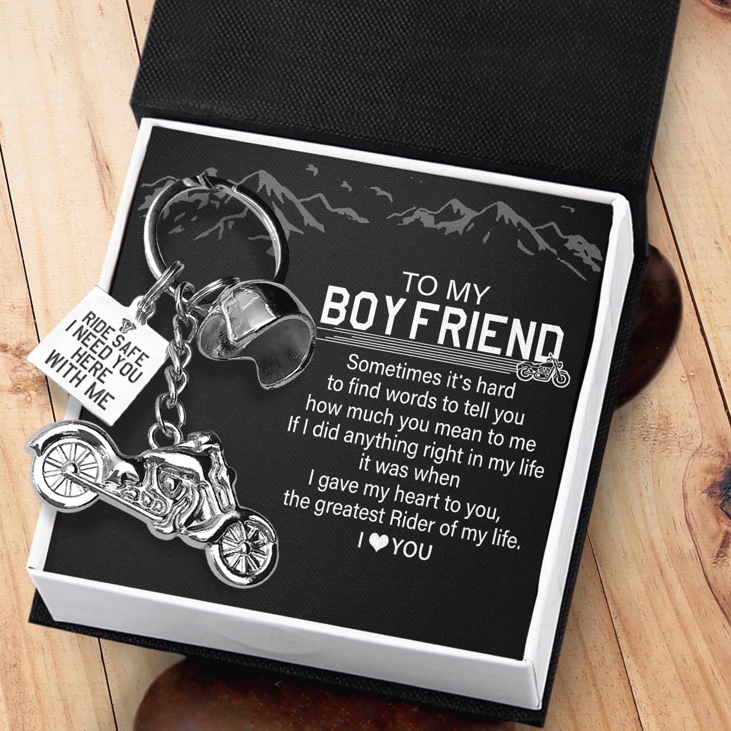 Wrapsify Classic Bike Keychain - to My Daddy - Be Safe, Stay Strong, Come Home - Gkt18002