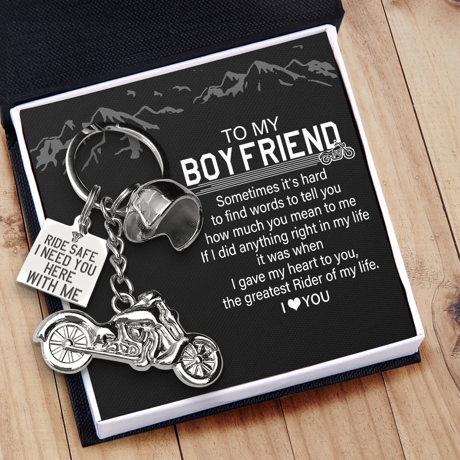 Wrapsify Dragon Keychain Holder - My Awesome Biker - Never Forget That I Love You - Gkcj26001